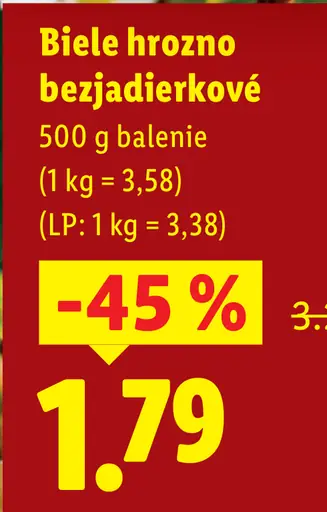 Biele hrozno bezjadierkové