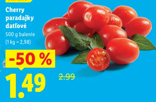 Paradajky cherry strapcové extra sladké