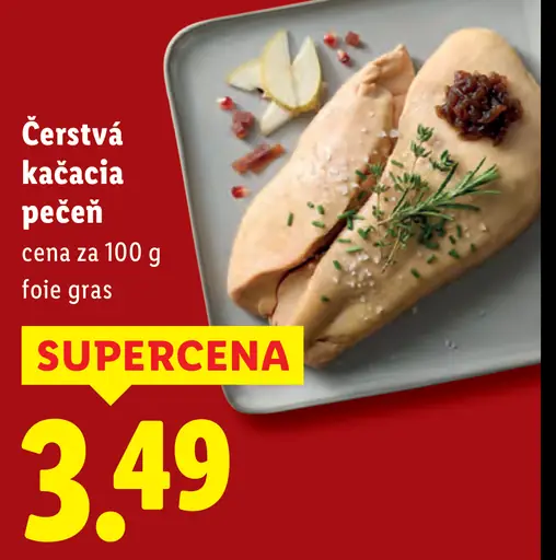 Čerstvá kačacia pečeň Foie gras