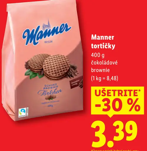 Manner tortičky čokoládové brownie