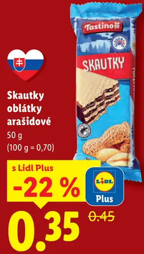 Tastino Arašidové Skautky