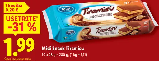 Midi Snack Tiramisu oblátky