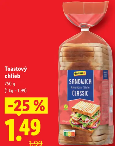 Sparťan sandwich toastový chlieb Classic
