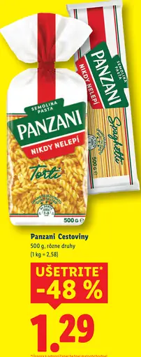 Panzani Cestoviny rôzne druhy