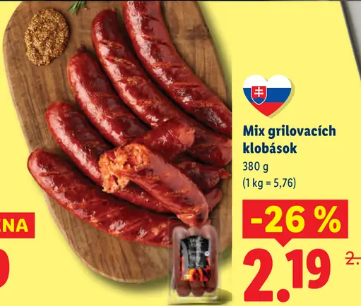 Mix grilovacích klobások