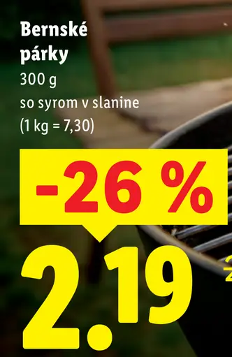 Bernské párky so syrom v slanine