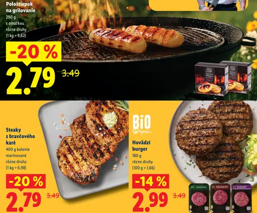 Polostiepok na grilovanie s omáčkou