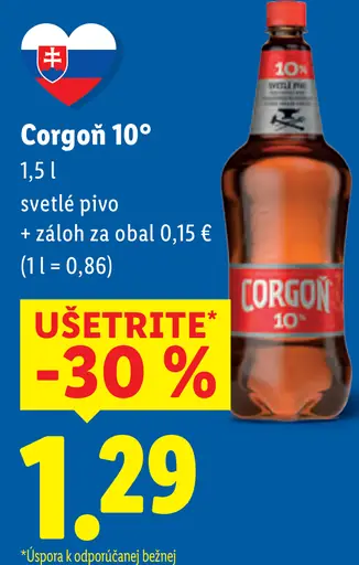 Corgoň 10° svetlé pivo
