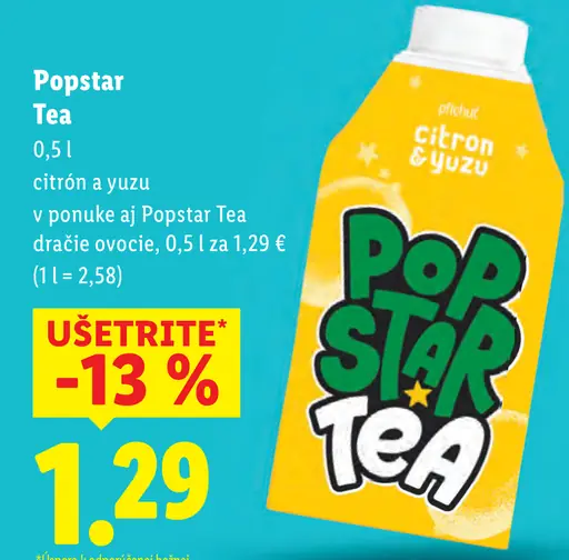 Popstar Tea citrón a yuzu