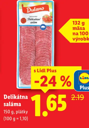 Dulano Delikátesná saláma plátky