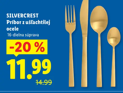 Silvercrest príbor z nehrdzavejúcej ocele 16-dielna súprava