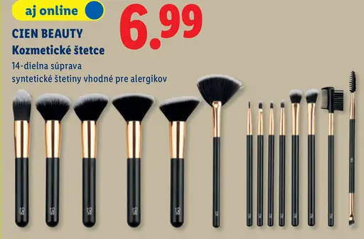 Cien Beauty kozmetické štetce 14-dielna súprava