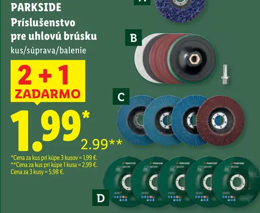 Parkside Príslušenstvo pre uhlovú brúsku