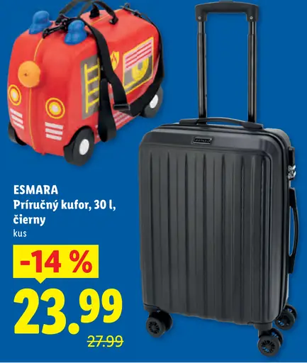 Esmara príručný kufor, čierny