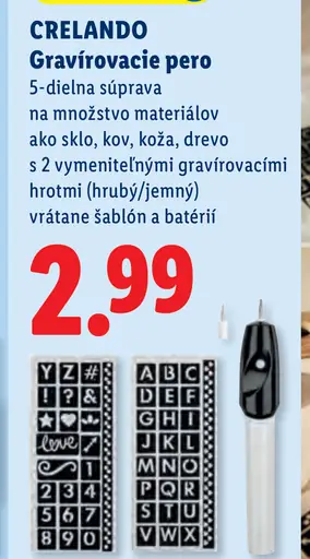 Crelando Gravírovacie pero