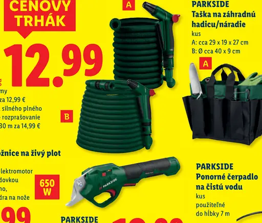 Parkside taška na záhradnú hadicu a náradie