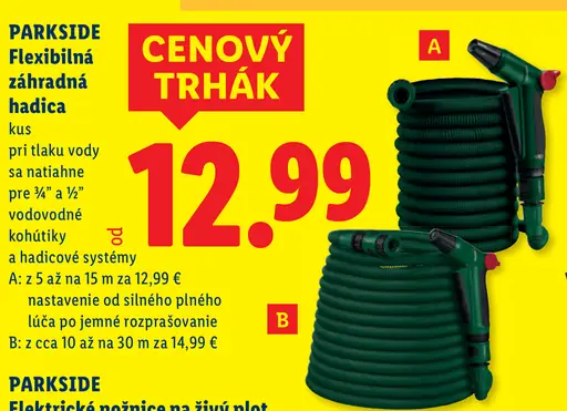 Parkside Flexibilná záhradná hadica