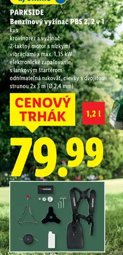 Parkside benzínový vyžínač PBS 2, 2 v 1