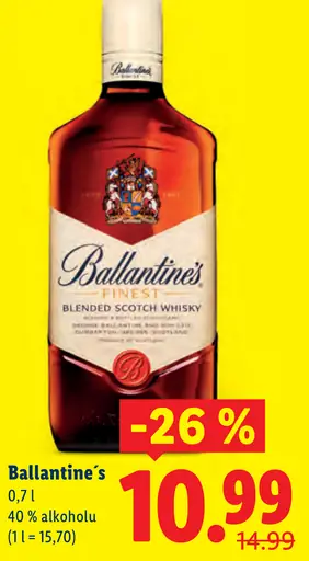 Ballantine’s Finest 40 % blended Scotch whisky