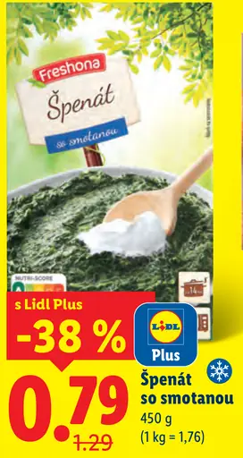 Freshona Špenát so smotanou