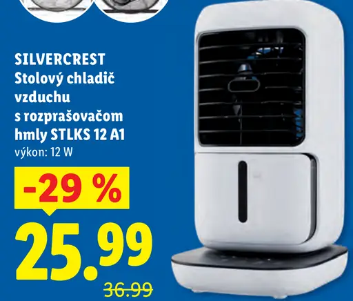 Silvercrest stolový chladič vzduchu s rozprašovačom hmly STLKS 12 A1