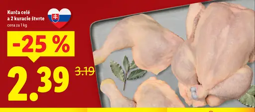 Kurča celé a kuracie štvrte
