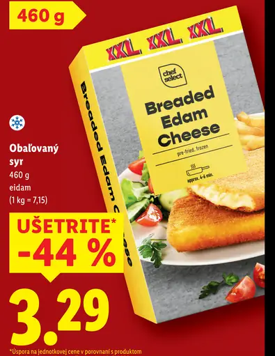 Chef Select Obalovaný syr Eidam