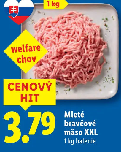 Mleté bravčové mäso XXL