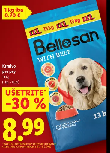 Bellosan with beef suché krmivo pre psy