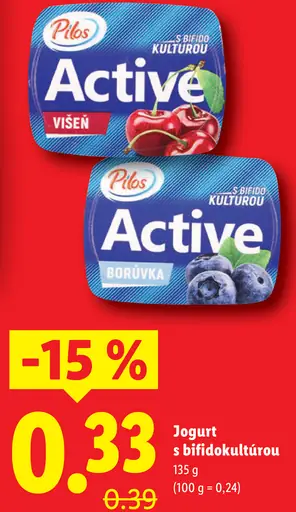 Pilos Active jogurt s bifidokultúrou