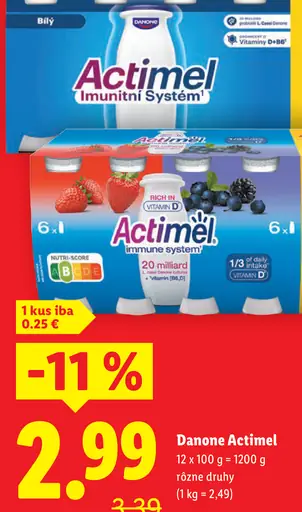 Danone Actimel Imunitní systém jogurtový nápoj