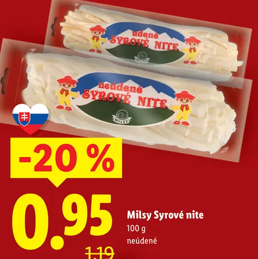 Milsy Syrové nite neúdené