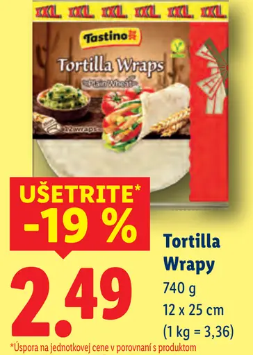Tastino tortilla wrapy