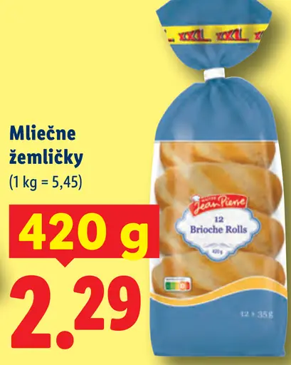 Maitre Jean Pierre mliečne žemličky brioche rolls
