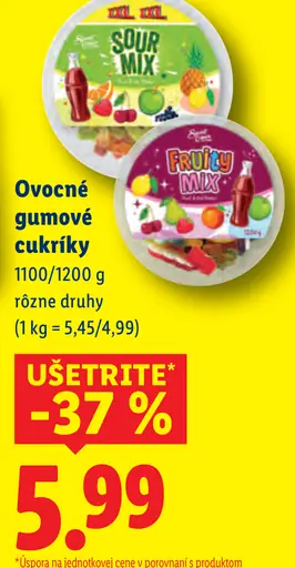 Ovocné gumové cukríky
