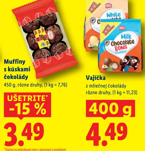 Muffiny s kúskami čokolády