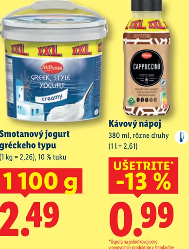 Milbona kávový nápoj cappuccino