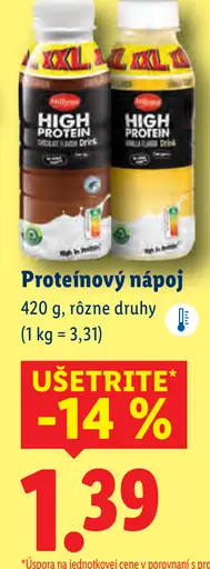 Milbona High Protein proteínový nápoj