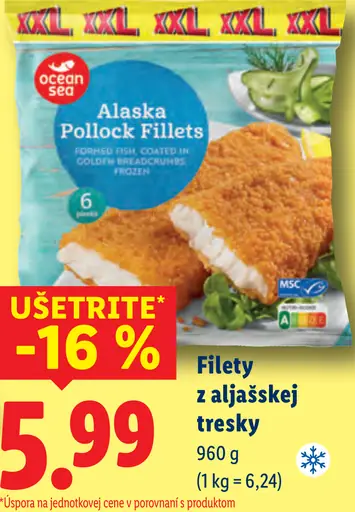 Ocean Sea Filety z aljašskej tresky obalované