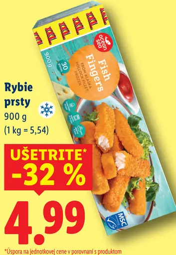 Ocean Sea Rybí prsty v chrumkavom cestíčku