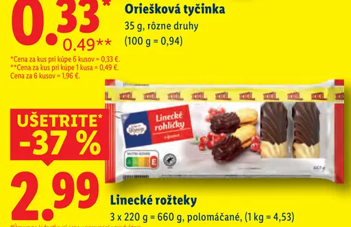 Linecké rožteky polomáčané