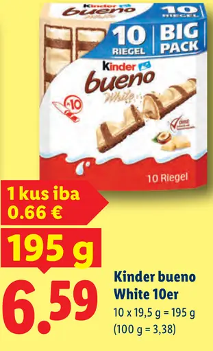 Kinder Bueno White 10er