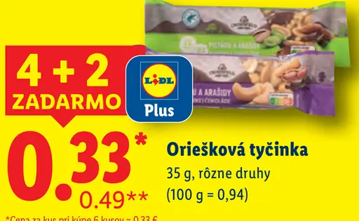 Oříšková tyčinka