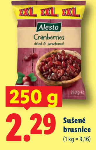 Alesto Sušené brusnice