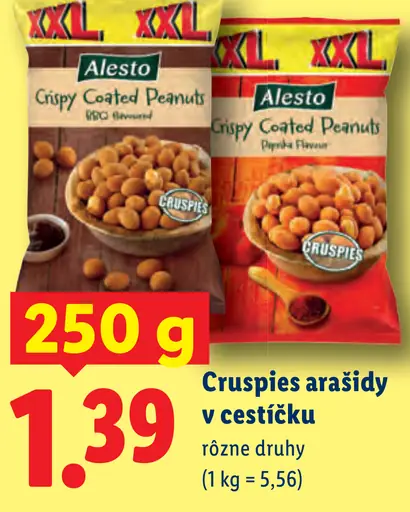 Alesto Cruspies arašidy v cestíčku