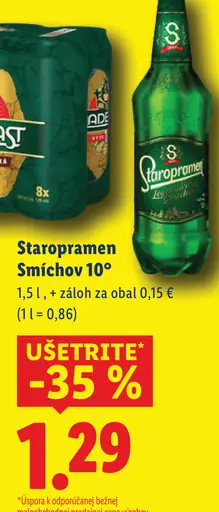 Staropramen Smíchov 10° pivo plechovka