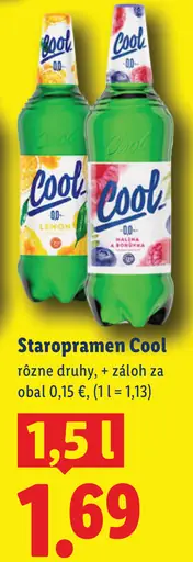 Staropramen Cool nealkoholické ochutené pivo