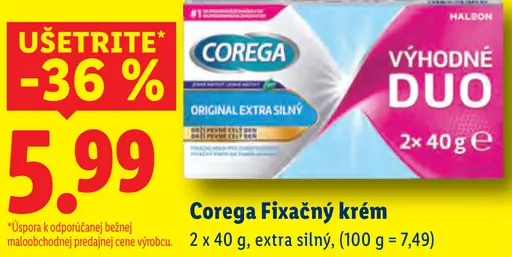 Corega Original Extra silný fixačný krém