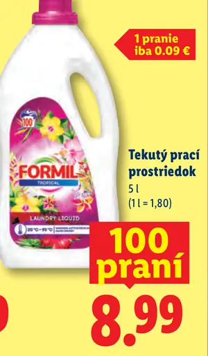 Formil tekutý prací prostriedok