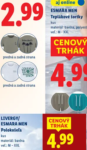 Esmara Men pánske teplákové šortky